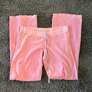 BABY PINK VELOUR SWEATS